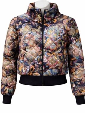 Printed Gardenya Floral Jacket S– Lightweight Puffer NWT